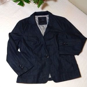 Indigo Denim Blazer Size M by The Limited